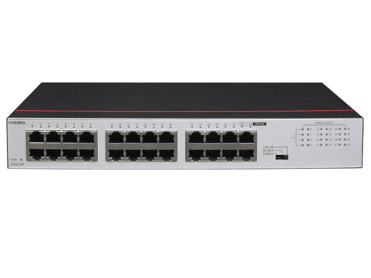 华为  FutureMatrix S100-24F 接入交换机 | 二层 | 无管理 | 交换容量 4.8Gbps | 转发性能3.57Mpps | 24个百兆电 | 桌面款 | 静音