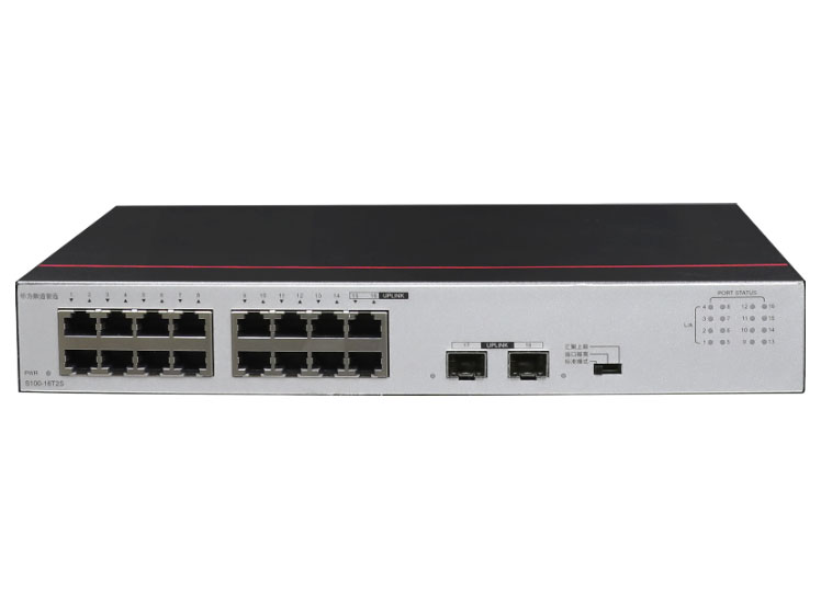 华为  FutureMatrix S100-16T2S 接入交换机 | 二层 | 无管理 | 交换容量36Gbps | 转发性能26.78Mpps | 16个千兆电+2个千兆光 | 监控100台 | 带机量200台 | 桌面款 | 静音