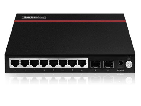 华为数通智选交换机 FutureMatrix S100-8T2S  8口千兆+2光口家用企业铁壳交换机