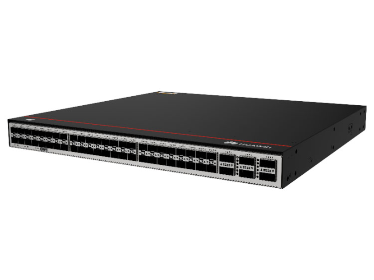 华为  CE5855SH-48T4XS交换机(48*GE电,4*10GE SFP+,2*交流电源,内置风机盒,端口侧进风)