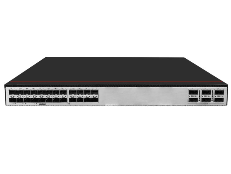 华为  FutureMatrix S6735S-S24X6C-A：24个万兆SFP+，6个100GE QSFP28，支持双电源，含1个AC电源，交换容量2.56Tbps/25.6Tbps，包转发率1620Mpps