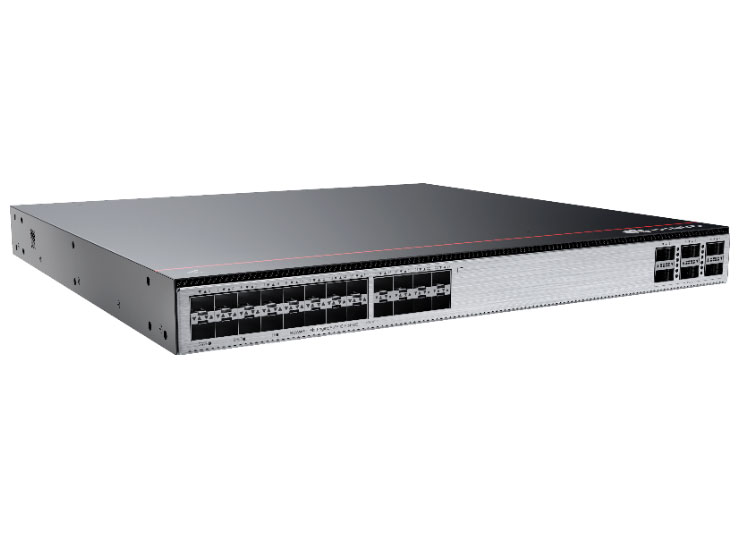 华为  eKitEngine S6730S-S24X6Q-A：24个万兆SFP+，6个40GE QSFP，支持双电源，含1个交流电源，交换容量2.56Tbps/25.6Tbps，包转发率792Mpps