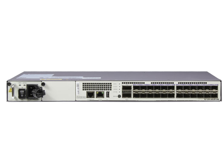 华为  FutureMatrix S6720S-26Q-EI-24S-AC：24个万兆SFP+，2个40GE QSFP+，支持双电源，含1个170W交流电源，交换容量2.56Tbps/23.04Tbps，包转发率480Mpps