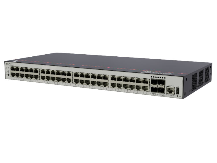 华为  eKitEngine S5735S-L48P4X-A1：48个10/100/1000BASE-T以太网端口（PoE+），4个万兆SFP+，380W PoE，内置交流供电，交换容量672Gbps/6.72Tbps，包转发率166Mpps