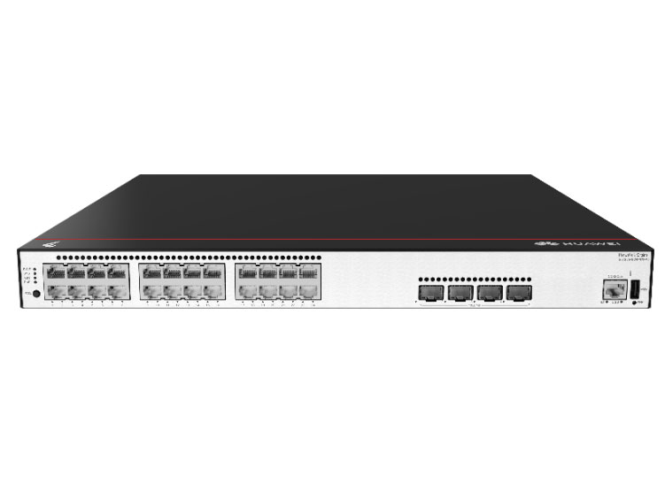 华为  eKitEngine S5735S-S24P4X-A3：24个10/100/1000BASE-T以太网端口，4个万兆SFP+，840W PoE+，可插拔3电源，含1个交流电源，交换容量768Gbps/7.68Tbps，包转发率126Mpps