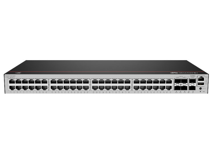 华为  eKitEngine S5735S-L48P4XE-A3：48个10/100/1000BASE-T以太网端口，4个万兆SFP+，2个10GE堆叠口，380W PoE+，内置交流供电，交换容量672Gbps/6.72Tbps，包转发率207Mpps