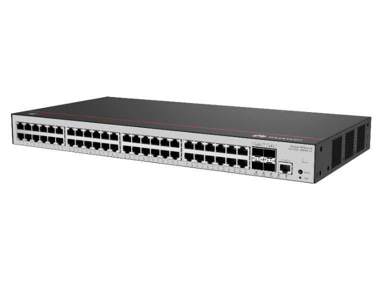 华为  eKitEngine S5735S-L48P4S-A3：48个10/100/1000BASE-T以太网端口，4个千兆SFP，380W PoE+，内置交流供电，交换容量672Gbps/6.72Tbps，包转发率166Mpps