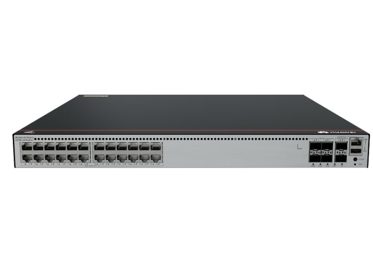 华为  eKitEngine S5735S-L24PN4XE-A3：24个10/100/1000/2.5GBASE-T以太网端口，4个万兆SFP+，2个10GE堆叠口，400W PoE+，内置交流供电，交换容量672Gbps/6.72Tbps，包转发率225Mpps