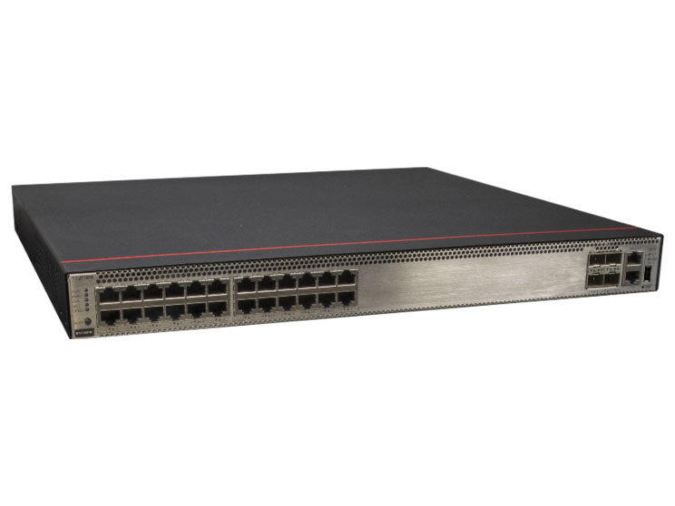 华为  FutureMatrix S5735S-H24T4XC-A (24个10/100/1000BASE-T以太网端口,4个万兆SFP+,单子卡槽位,支持双电源,含1个AC电源) - 交换容量1.28Tbps/12.8Tbps；包转发率216/336Mpps
