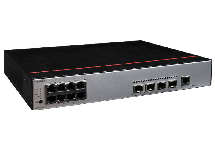 华为  FutureMatrix S2730S-S8FP4S-A：4个10/100BASE-TX以太网端口（PoE+），4个10/100/1000BASE-T以太网端口（PoE+），4个千兆SFP，124W PoE，交流供电，交换容量336Gbps，包转发率12.6Mpps
