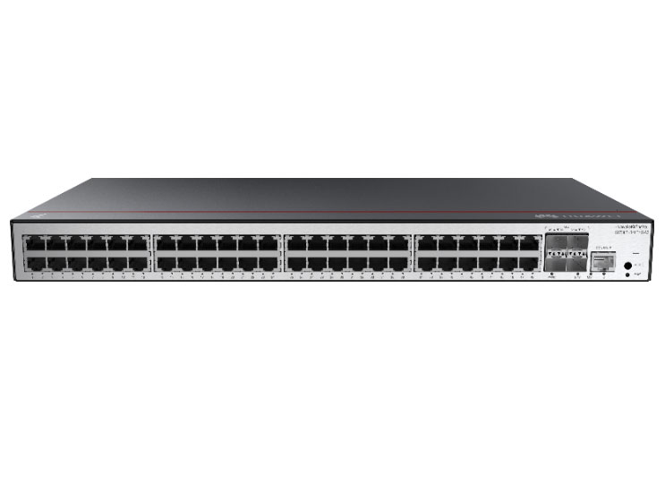 华为  eKitEngine S1730S-S48T4S-A3：48个10/100/1000BASE-T以太网端口，4个千兆SFP，内置交流供电，交换容量502Gbps/5.02Tbps，包转发率112Mpps
