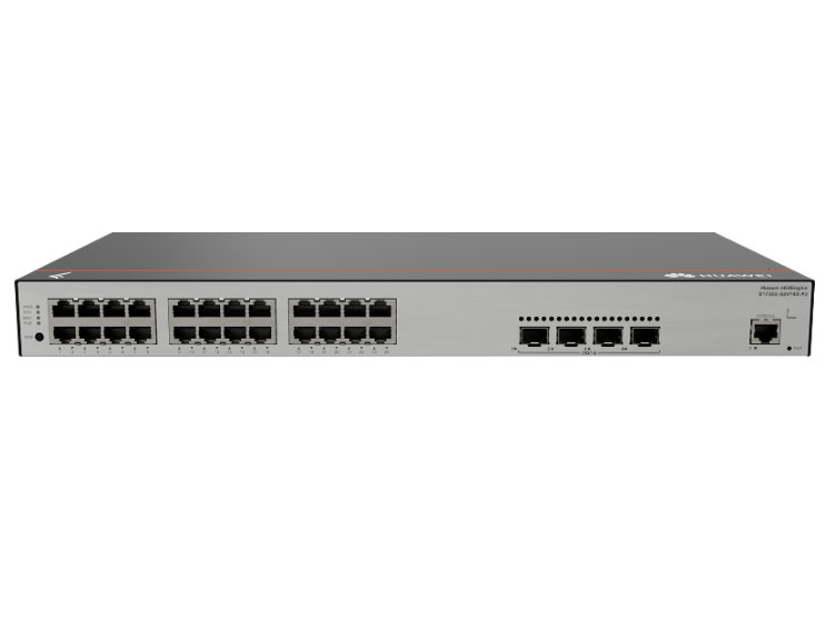 华为  eKitEngine S1730S-S24P4X-A3(24个10/100/1000BASE-T以太网端口(400W PoE+),4个万兆SFP+,内置交流供电) - 交换容量502Gbps/5.02Tbps；包转发率96Mpps