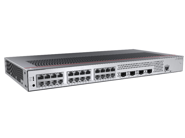 华为  eKitEngine S1730S-S24T4S-QA3(24个10/100/1000BASE-T以太网端口,4个千兆SFP,交流供电,无风扇) - 交换容量502Gbps/5.02Tbps；包转发率76Mpps