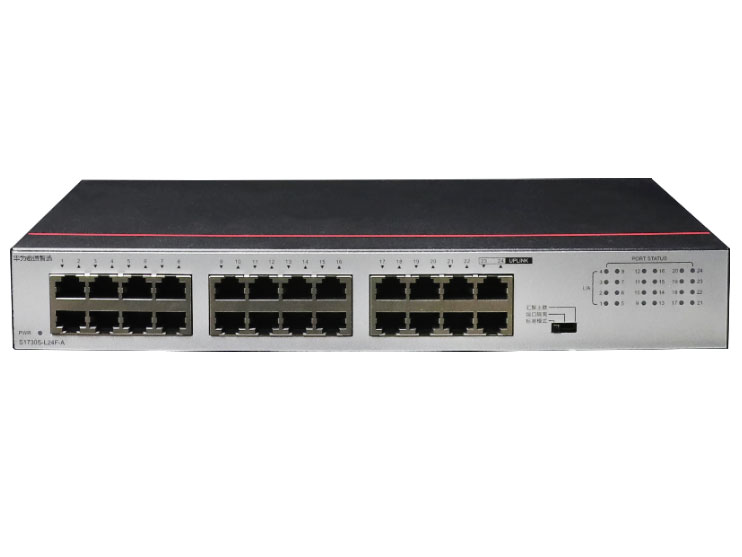 华为  FutureMatrix S1730S-L24F-A：24个10/100BASE-TX以太网端口，交流供电，无风扇，交换容量4.8Gbps，包转发率3.57Mpps