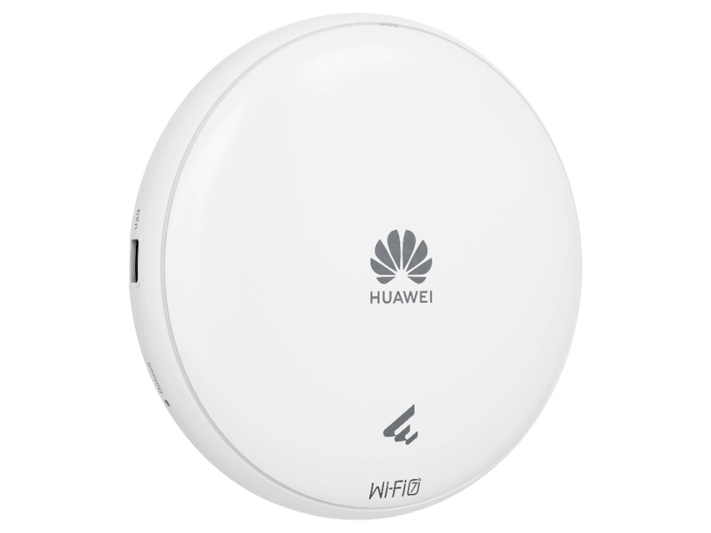 华为  eKitEngine5773S-21(11be室内型,2+2双频,智能天线,USB,蓝牙) 推荐并发用户数54，整机数率3.57Gbps，最大发射功率23dBm，参考覆盖距离20m，LeaderAP能力16个，最大功耗12W，尺寸Φ180x35mm，支持USB接口扩展外置IOT，支持1*2.5GE电口  