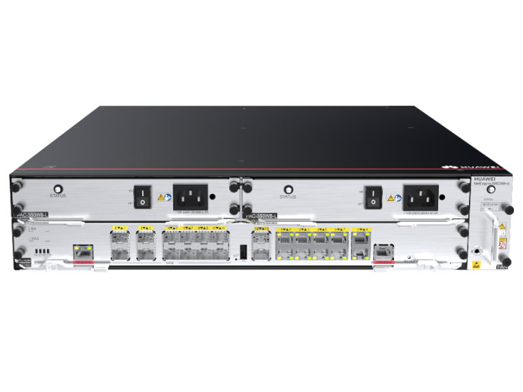 华为 AR6280-S，4*SIC，2*WSIC，2*XSIC，业务路由单元100H板，自带一个350W交流电源，带机量2000台PC，转发性能60Mpps-220Mpps，交换容量320Gbps