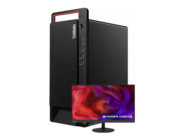 联想ThinkCentre M760t高性能台式机  i5-14500(14核 睿频5.0G)/32G DDR5/512G SSD+1T/500W/RTX4060 8G/Win11/23.8