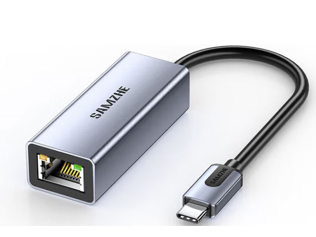 山泽Type-C转千兆有线网卡2.5G USB-C转RJ45网口转换器适用苹果笔记电脑网线接口转接器外置网线转接头 千兆网卡-铝壳 HWK01