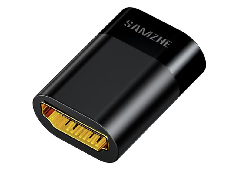 山泽 HDMI公对母90度转换头 母对母连接头2.0版 HDMI高清转接头 电脑显示器延长直通对接头 HDMI母对母转换头 HFD-02