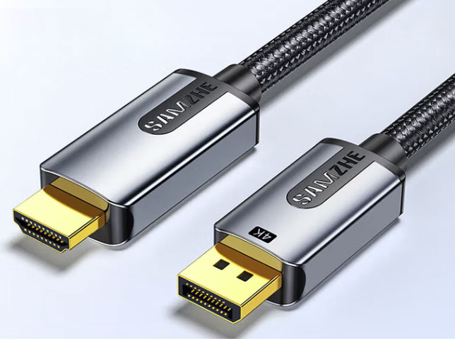 山泽 DP转HDMI转接线 4K60Hz高清连接线DisplayPortl转HDMI2.0视频线电脑台式机接电视显示器转换线 电竞级DP线【1.5米】DH615