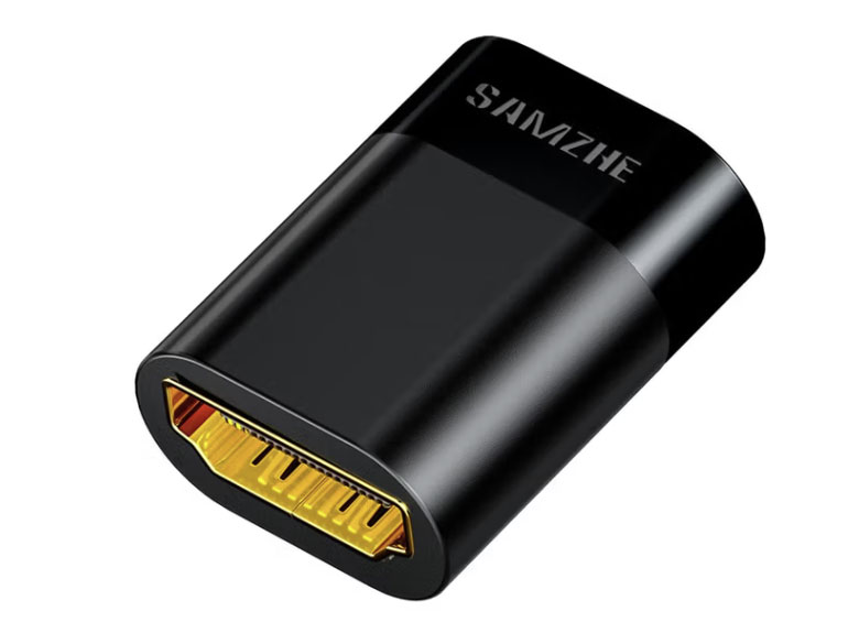 山泽 HDMI公对母90度转换头 母对母连接头2.0版 HDMI高清转接头 电脑显示器延长直通对接头 HDMI母对母转换头 HFD-02