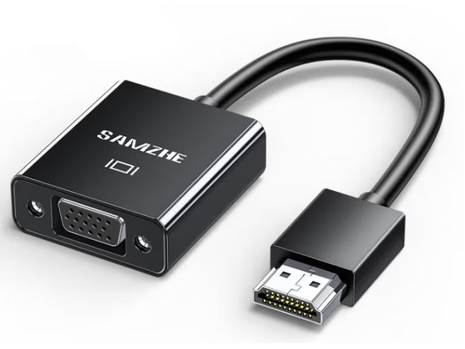山泽 HDMI公转VGA母转换器 高清线视频转接头适配器 笔记本电脑电视电视显示器投影仪母头线 HDMI转VGA【热卖款】