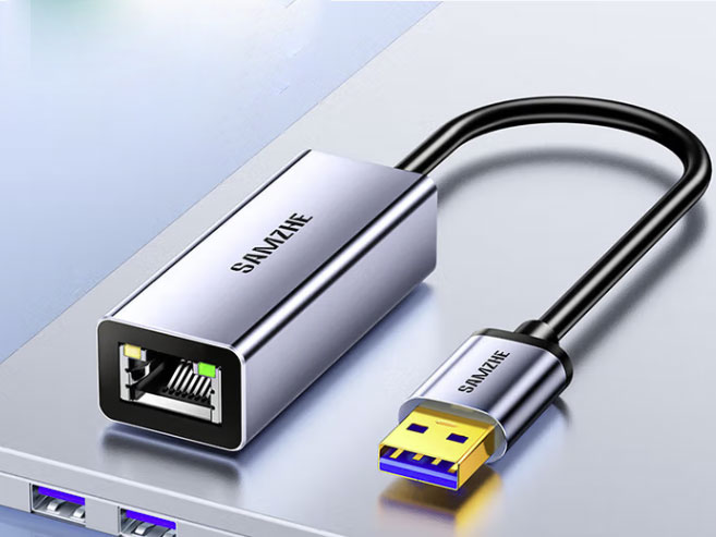 山泽USB网卡千兆网线转接头 适用苹果Mac华为小米笔记本电脑转RJ45网线接口转换器 外置扩展转接头坞 USB3.0千兆网口【铝合金款】