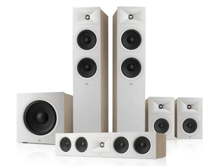 JBL STAGE260 5.1套装 260F主音箱1对+245C中置音箱1只+200P低音炮1只+240B环绕音箱1对 白色
