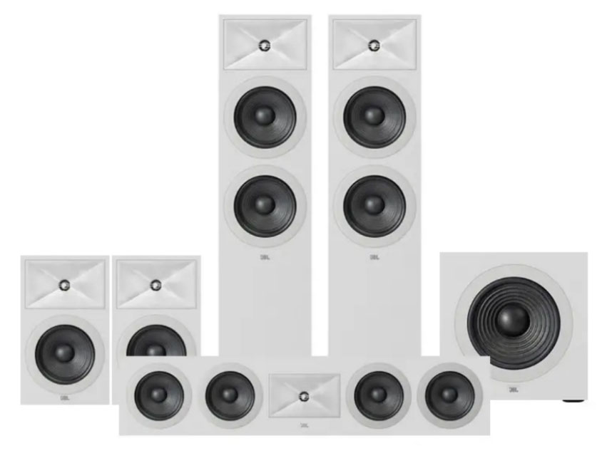 JBL  Stage280F 5.1 家庭影院标准版套装 白色 Stage 280F落地主音箱*2| Stage 240B 书架音箱*2| Stage 245C中置音箱 Stage 220P 低音炮*1