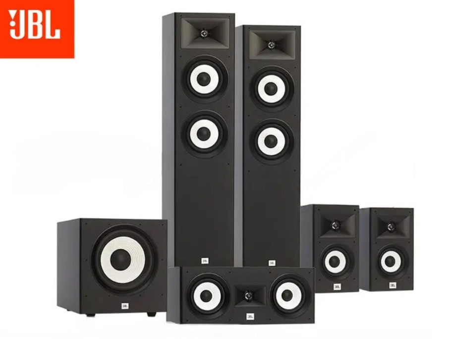 JBL STAGE180 5.1影院套装(黑色) STAGE180*2+STAGE120*2+STAGE125C*1+STAGE SUB A100P*1 