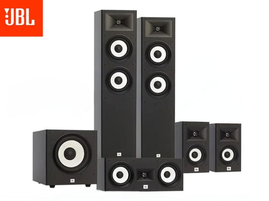JBL STAGE190  5.1影院套装 (黑色) STAGE190*2+STAGE130*2+STAGE125C*1+STAGE SUB A120P*1 