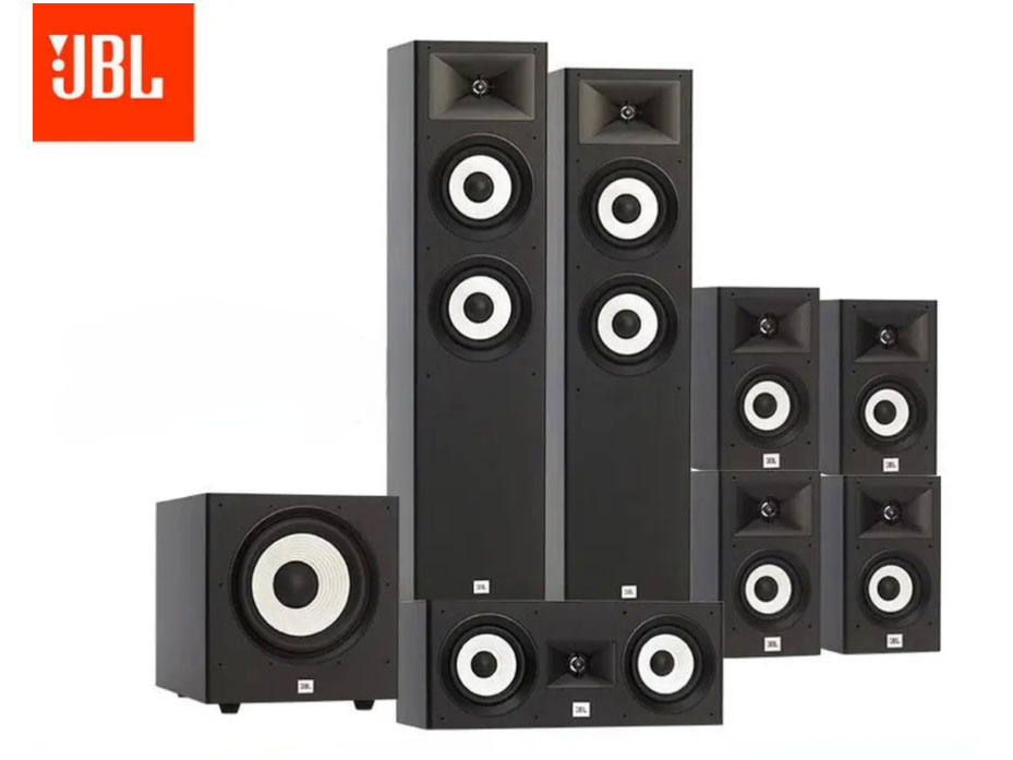 JBL STAGE190 7.1影院套装(黑色)  STAGE190*2+STAGE130*4+STAGE125C*1+STAGE SUB A120P*1