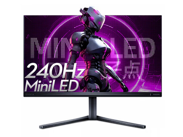飞利浦EVNIA弈威 31.5英寸 MiniLED(HVA) 4K原生240Hz 1ms HDR1000 HDMI2.1电竞游戏显示器 32M2N6800MW