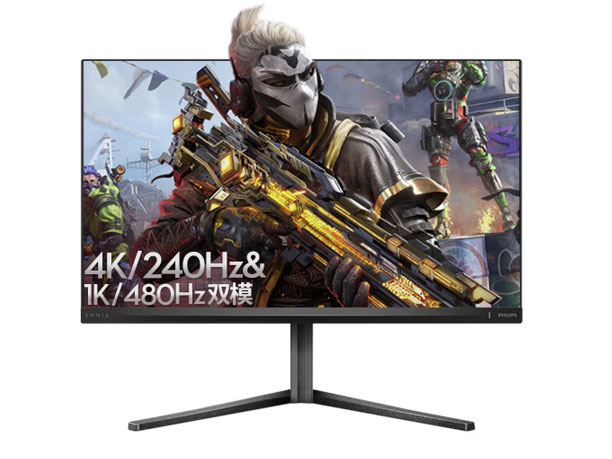 飞利浦EVNIA弈威 27英寸4K240Hz/FHD480双模 色准＜1 FastIPS硬件低蓝光 HDR DP2.1电竞显示器27M2N5800P